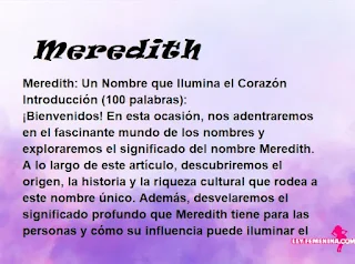 significado del nombre Meredith