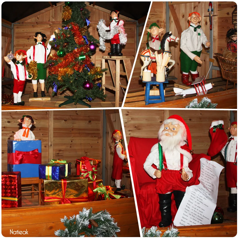 Le village animé du Père Noël au marché de Noël de la Défense