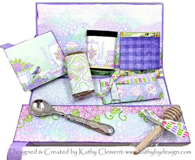 Tea Party in a Box Card by Kathy Clement