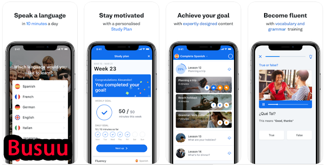 تطبيق busuu المجاني لتعلم اللغة الإنجليزية في أي وقت وفي أي مكان على هاتفك