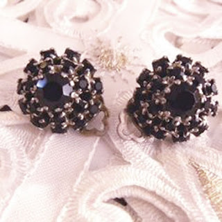 Garnet clip earrings