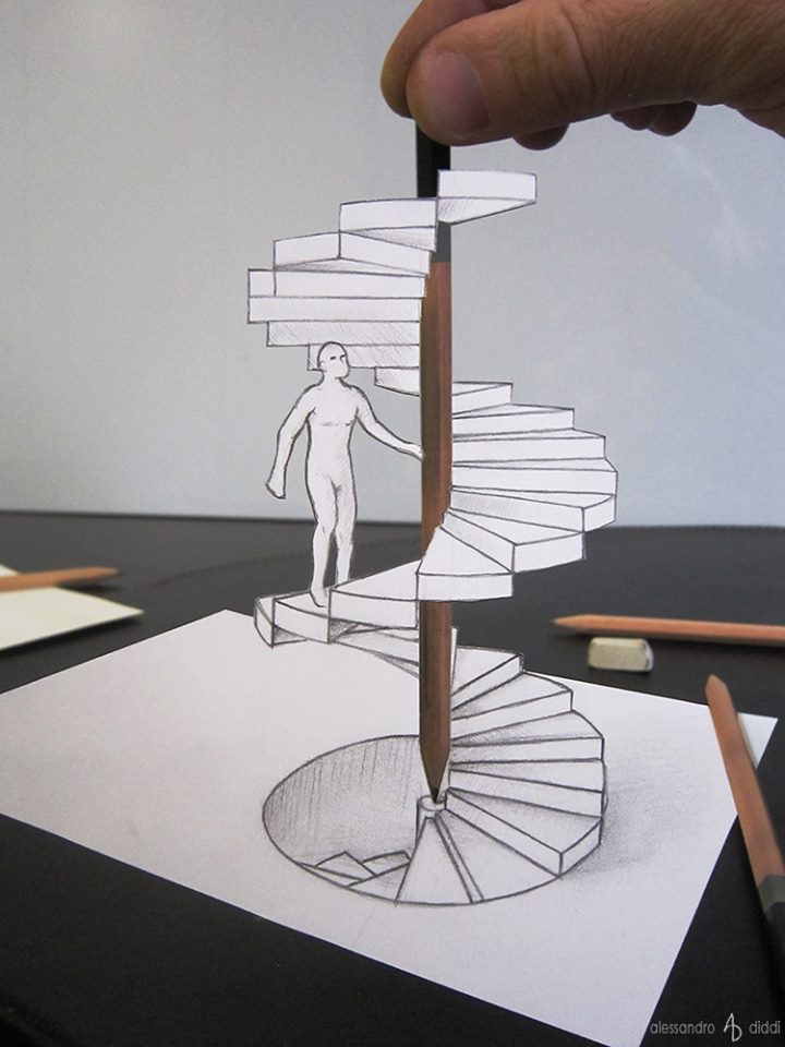  Gambar  Ilusi 3D Keren dan Menakjubkan Karya Alessandro 