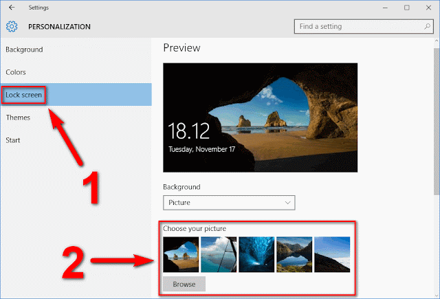Cara Mengganti Background Lock Screen Windows 10