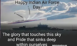 Indian Air Force Day Quotes, wishes  In english