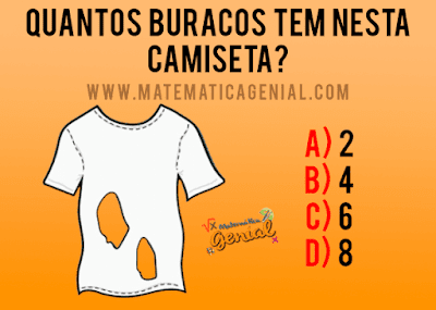 Desafio: Quantos buracos tem nesta camiseta?