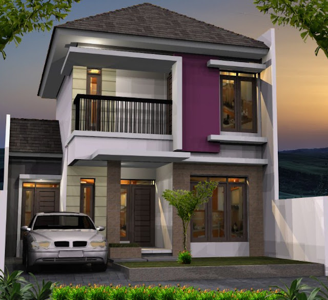 Contoh desain rumah minimalis type 70 dua lantai