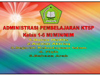 Administrasi pembelajaran Madrasah Ibtidaiyah  (MI )Kelas 1-6 Kurikulum KTSP format Word
