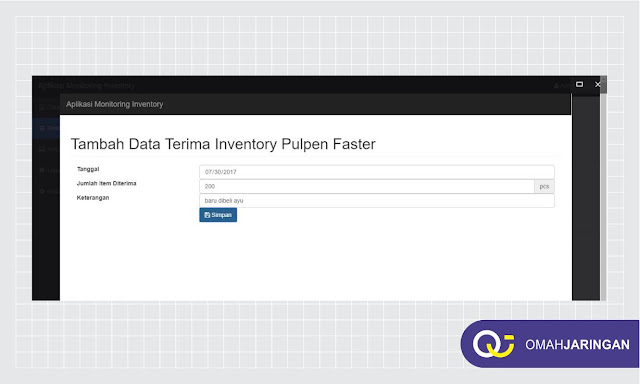 Fitur Tambah Data Terima Inventory Barang Review Aplikasi Inventory Barang Berbasis Web Php, MySQL dan Codeigniter