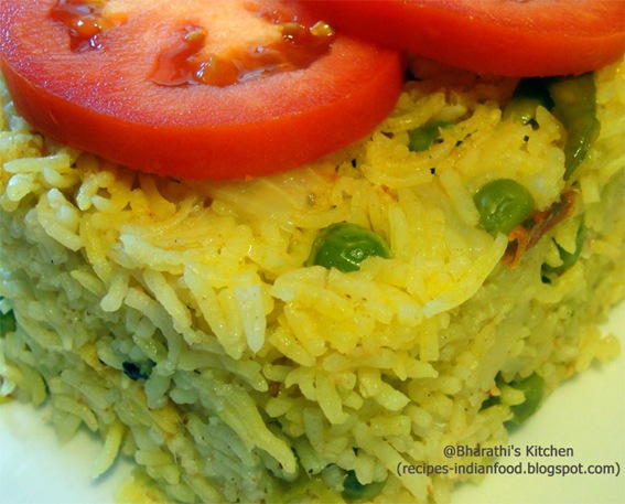 Peas Rice Recipe with spices