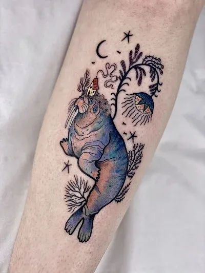 Crazy lady tattoo- Tattoo design for girls