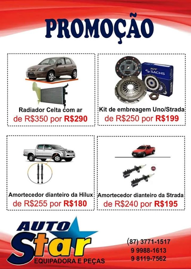 GRANDE PROMOÇÃO DA AUTO STAR EQUIPADORA