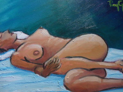 chick gordon, female nude, surf art, Matisse, Picasso