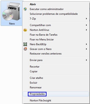 Propriedades do programa
