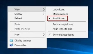 Cara Mengecilkan Icon Dekstop, Taskbar Dan di File Explorer