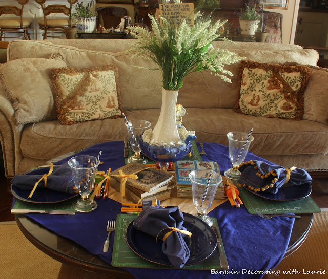 Back to School Tablescape-Bargain Decorating with Laurie