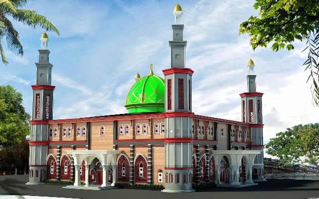 35 Gambar Menara Masjid Mushola Terbaru Model Desain 