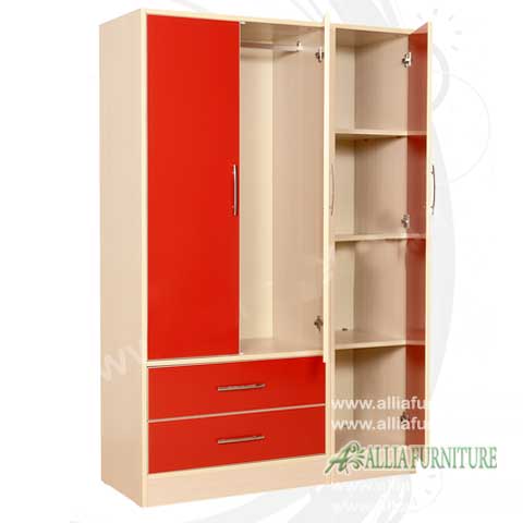  Lemari  baju minimalis  modern  3  pintu  bonia Allia Furniture