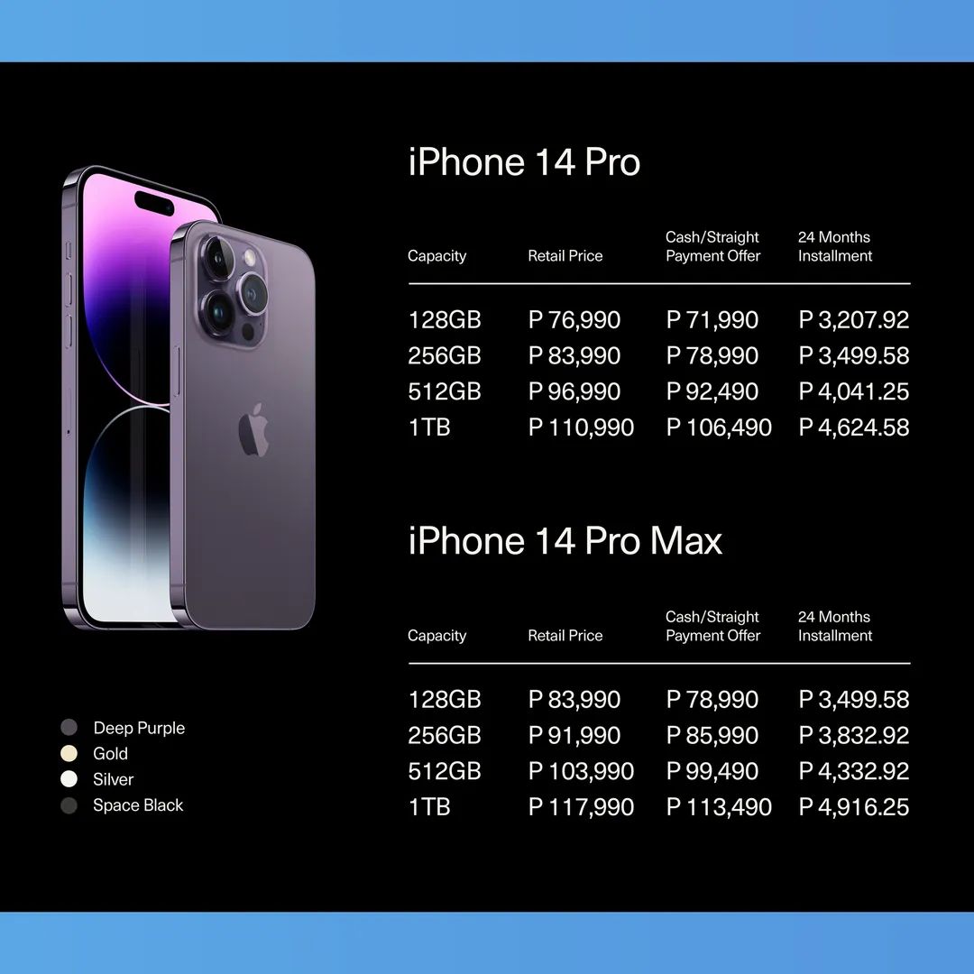 iPhone 14 Pro and 14 Pro Max Price