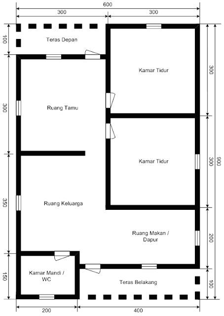 Kumpulan Contoh Denah Rumah Minimalis