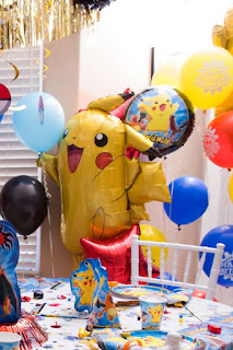 decoración de mesa para niños fiesta pokemon