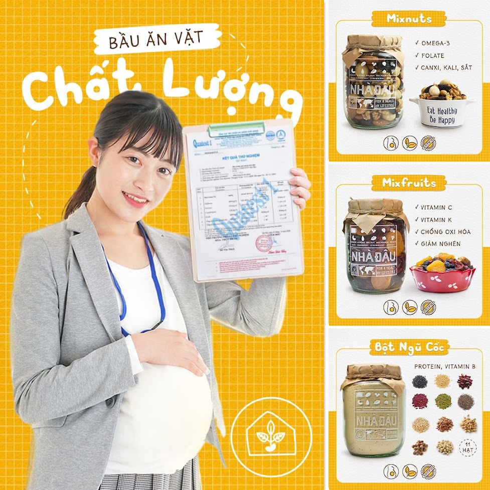 [A36] Gợi ý thực đơn bữa phụ đủ chất cho Mẹ Bầu tháng cuối