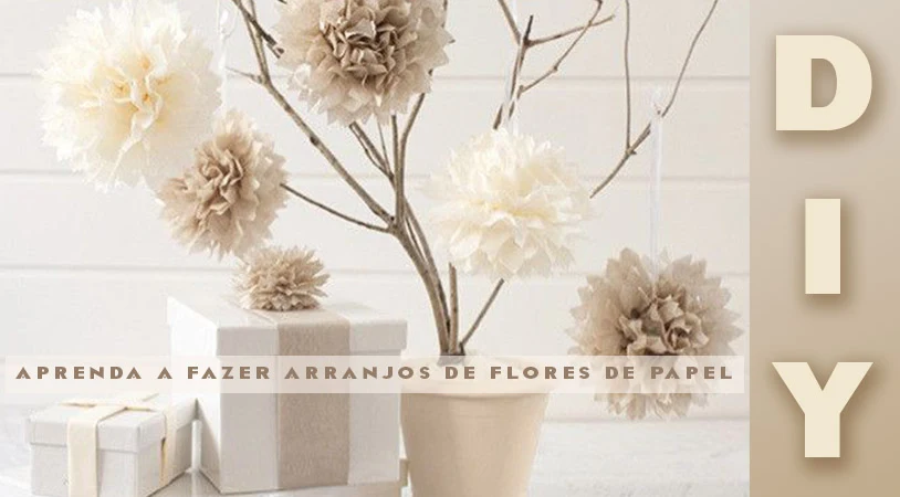 decoração flores de papel