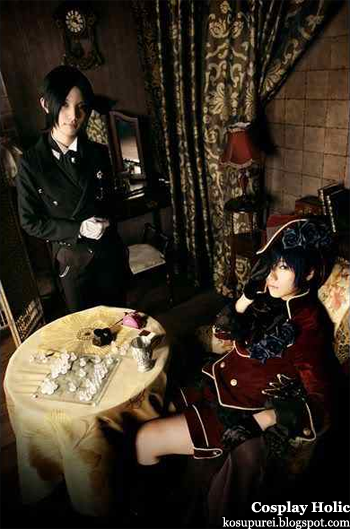 kuroshitsuji cosplay - sebastian michaelis and ciel phantomhive