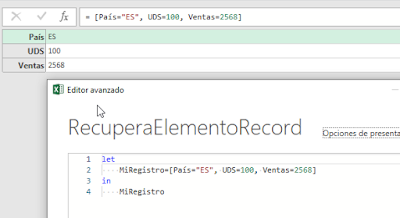 Power Query: Trabajar con Records