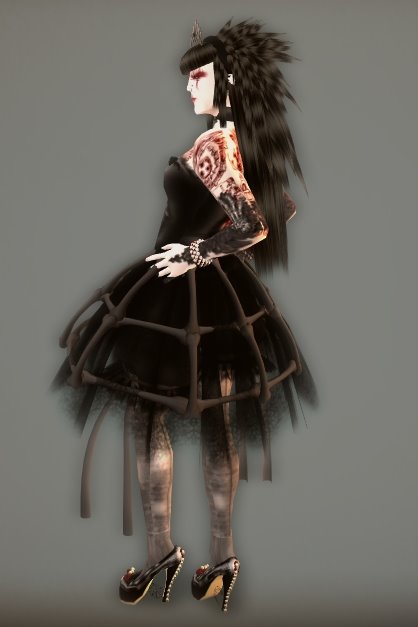 necromantic dress (tiara too) by violent seduction