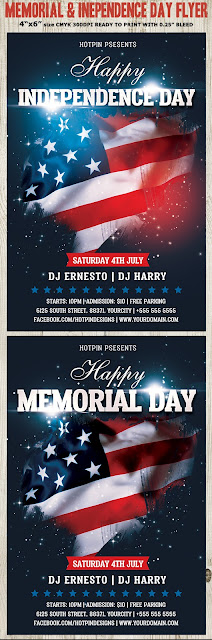  Memorial & Independence Day Flyer Template