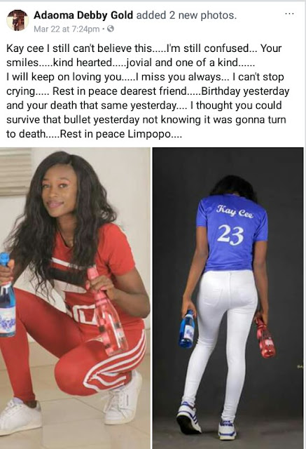 Final year Imo State University student shot dead by unknown man on her 23rd birthday (photos)