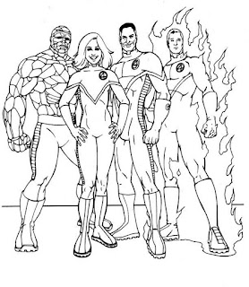 Ausmalbilder Fantastic Four zum Ausdrucken