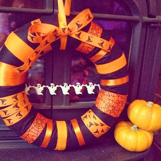 Halloween Ribbon Wreath by Zulily.