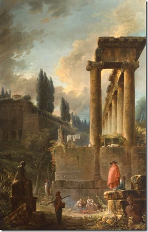 painting of ruins