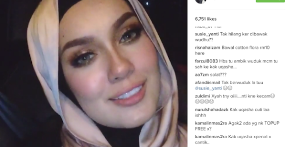 "Tak kan Solat nak kena cakap..Aku tahu la apa aku buat!!" Tindakan berani mati Uqasha Senrose kritik netizen kutuk beliau tak solat....