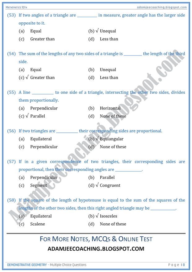 demonstrative-geometry-mcqs-mathematics-10th