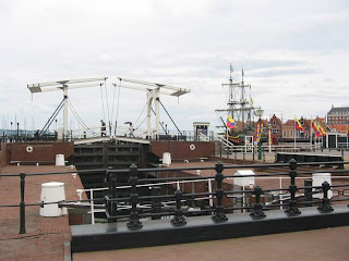 Locks with ship in the background