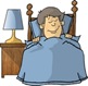 Little Boy Sound Asleep, Tucked Into Bed Clipart