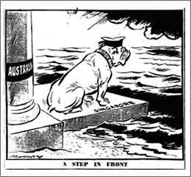 Cartoon in Australian Sydney Daily Telegraph, 4 December 1941 worldwartwo.filminspector.com