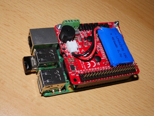 New Raspberry Pi with battery and power controller board.