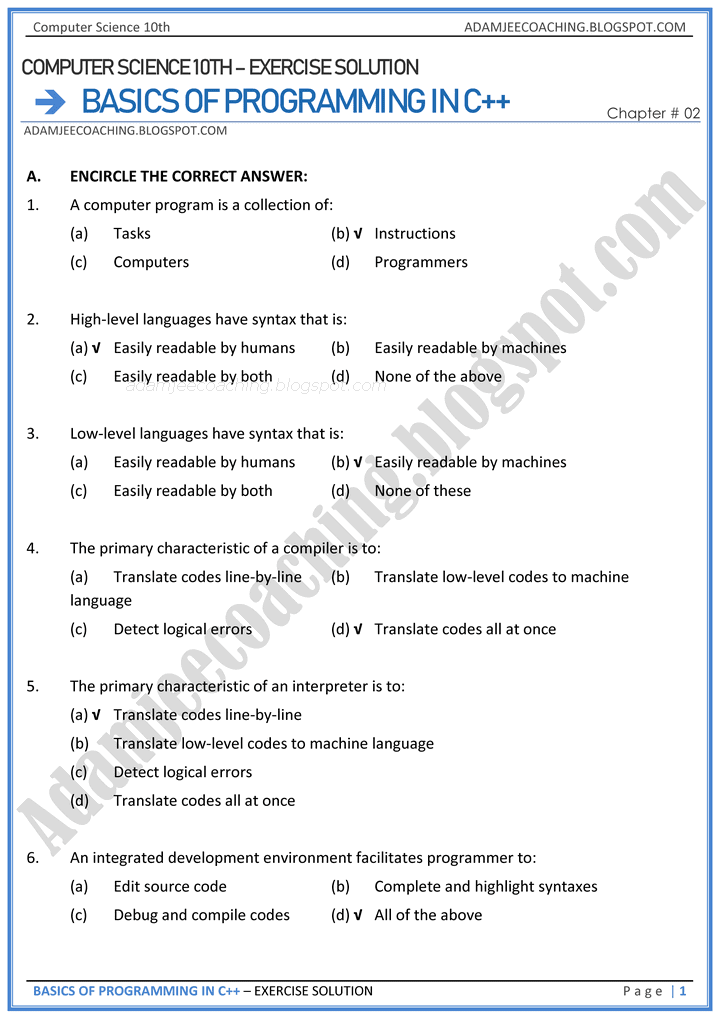 basics-of-programming-in-c++-solution-of-book-exercise-computer-science-10th