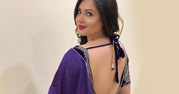 puja banerjee saree backless blouse tv actress