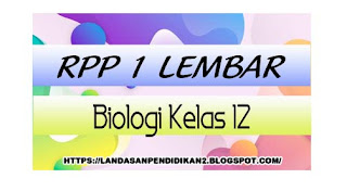 rpp 1 lembar biologi kelas 12