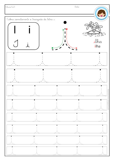 Vogal I Cursiva Minúscula. Transforme a prática da caligrafia em uma jornada educativa com nossas atividades das vogais em letra cursiva para a Educação Infantil. Disponíveis para baixar, essas atividades são uma maneira divertida e eficaz de aprender a escrever as vogais de forma cursiva.  Explore o mundo da escrita cursiva com nossas novas atividades das vogais para a Educação Infantil. Baixe esses recursos educativos e ajude as crianças a dominarem a formação das vogais de forma interativa e divertida.