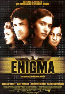 Portada pelicula Enigma Michael Apted Rick Shaine, Dougray Scott, Kate Winslet, Saffron Burrows, Nikolaj Coster-Waldau, Jeremy Northam, Tom Hollander, Donald Sumpter