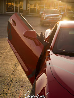 Red Custom Chevrolet Camaro Scissor Door