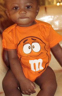 orange M&Ms Onesies