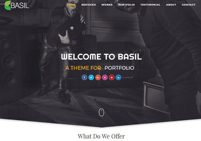 Basil Portfolio Blogger Template