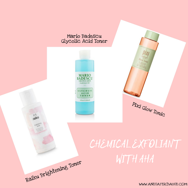 produk-produk chemical exfoliant AHA