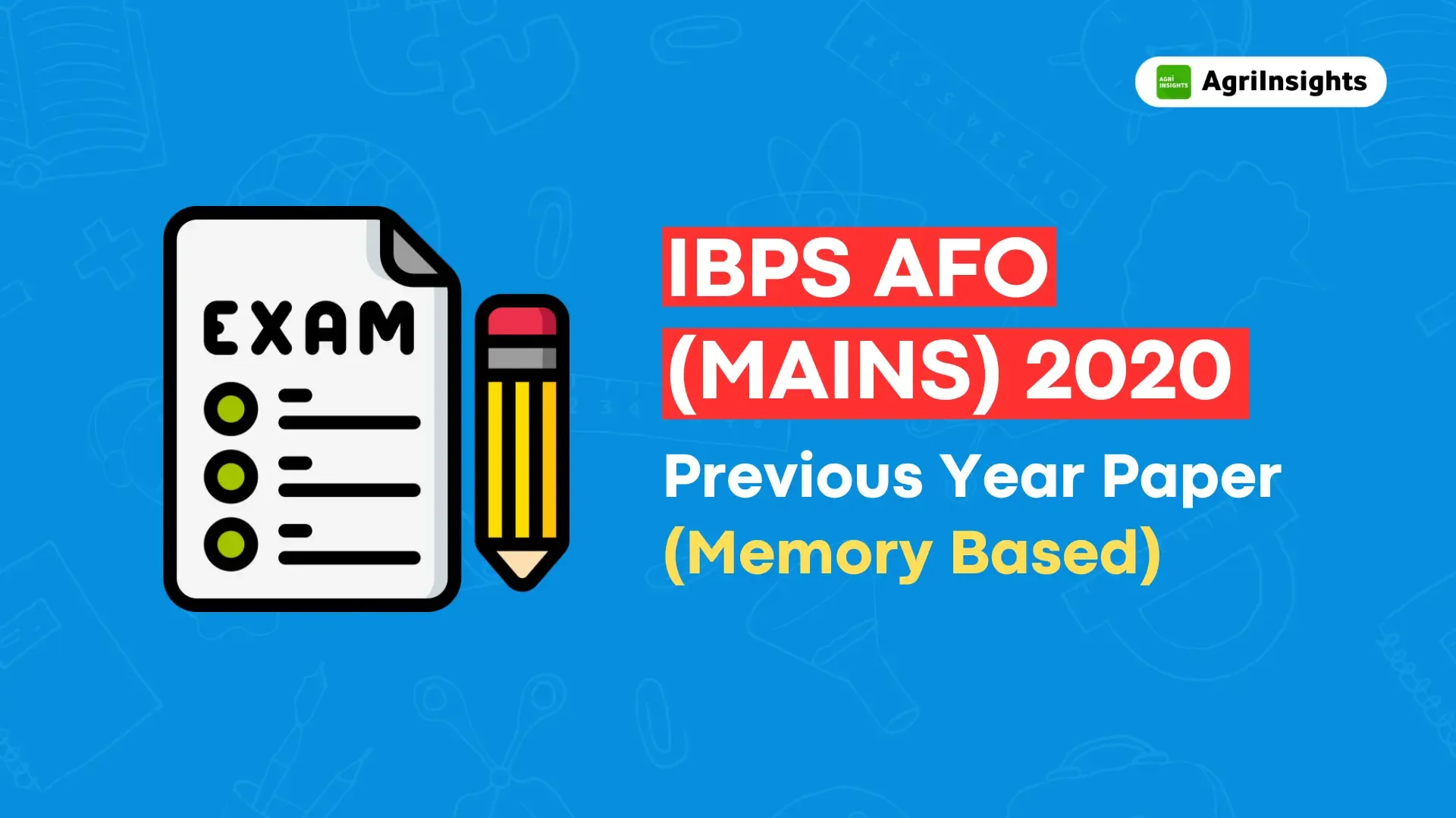 IBPS AFO Mains 2020 Solved Previous Year Paper